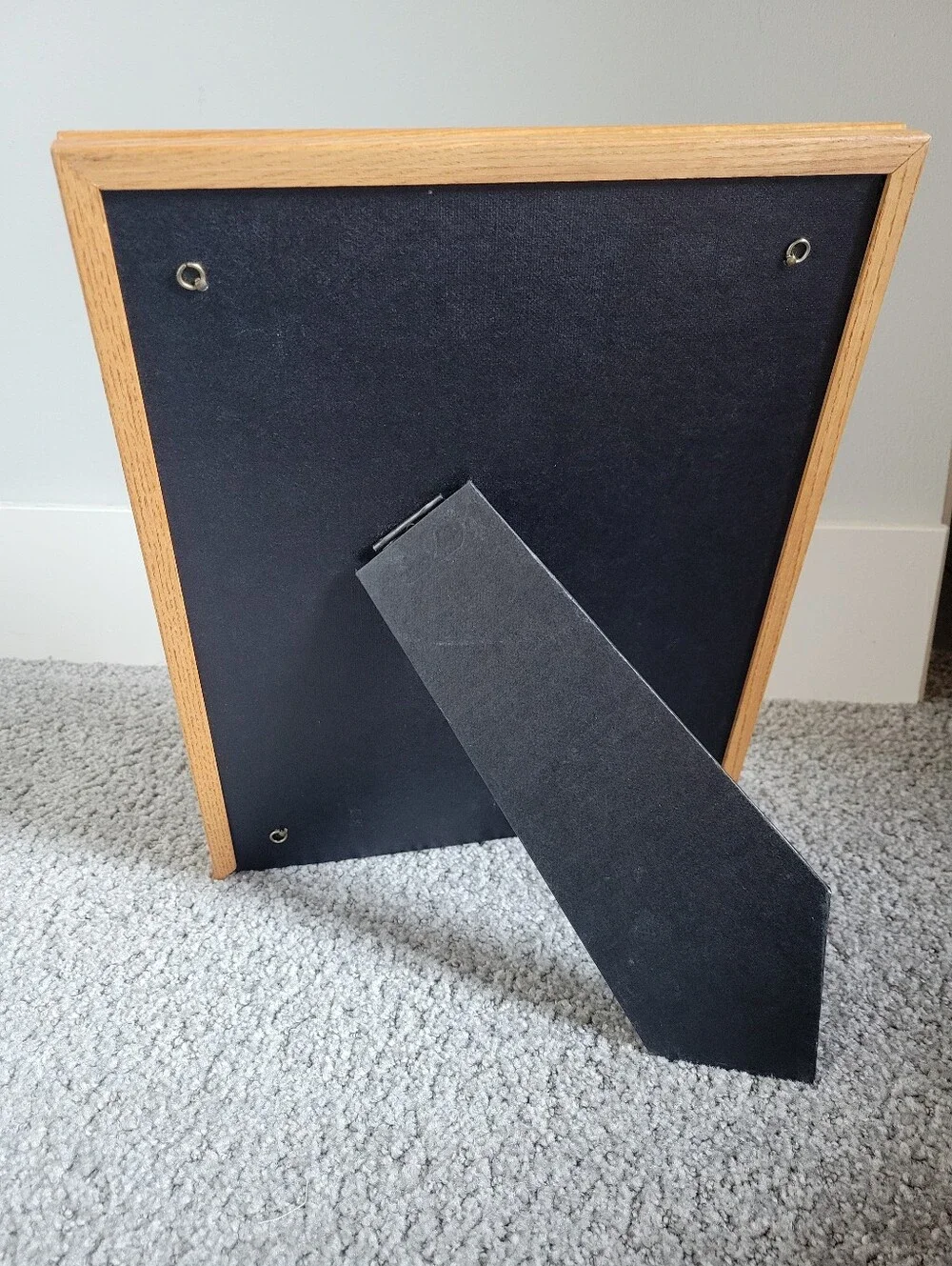 Vintage Oak Wood Picture Frame Easel & Wall Mount